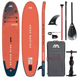 Decathlon Aqua Marina MONSTER 366cm Stand Up Paddleboard Pakket Rood aanbieding