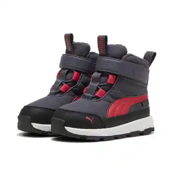 Decathlon PUMA Evolve laarzen voor peuters PUMA Galactic Gray Tart Cherry Black Red aanbieding