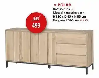 Weba Polar dressoir in eik aanbieding