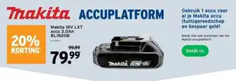 GAMMA Makita 18V LXT accu 2.0Ah BL1820B aanbieding