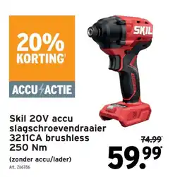 GAMMA Skil 20V accu slagschroevendraaier 3211CA brushless 250 Nm aanbieding