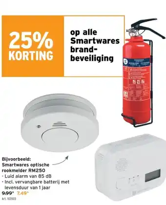 GAMMA Smartwares optische rookmelder RM250 aanbieding