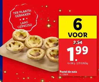 Lidl Pastel de nata aanbieding