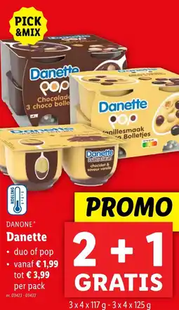 Lidl Danone danette aanbieding