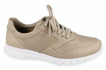 Berca Shoes Andrea Conti Veterschoen Dames Super Light Weight Volledig Leder - Beige aanbieding