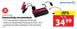 Lidl Ultimate speed autostarthulp met powerbank aanbieding