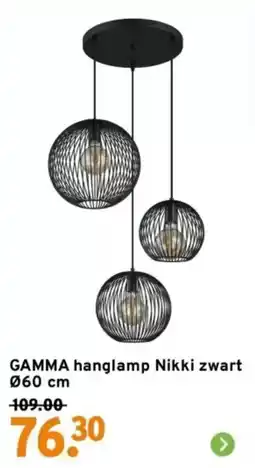 GAMMA Gamma hanglamp Nikki zwart aanbieding