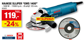 Hubo Haakse Slijper "GWS 1400" aanbieding