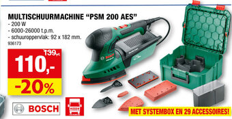 Hubo Multischuurmachine "PSM 200 AES" aanbieding