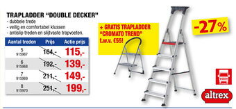 Hubo Trapladder "Double Decker" aanbieding