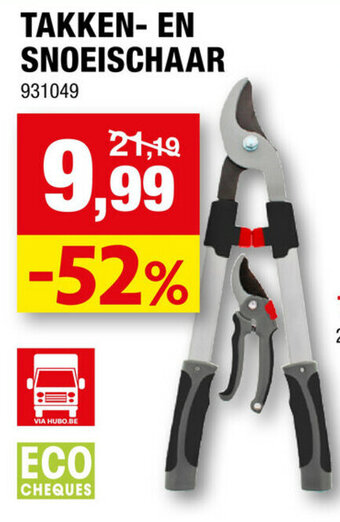 Hubo Takken- en Snoeischaar aanbieding