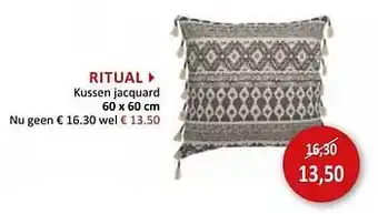Ritual kussen jacquard 60 x 60 cm