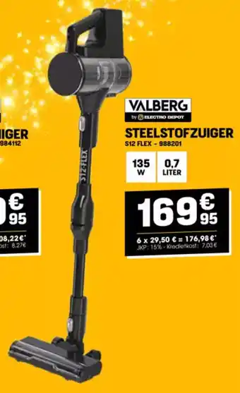 Electro Depot Valberg Steelstofzuiger S12 flex - 984112 aanbieding