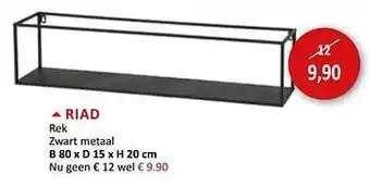 Weba Riad rek B 80x D 15x H 20cm aanbieding