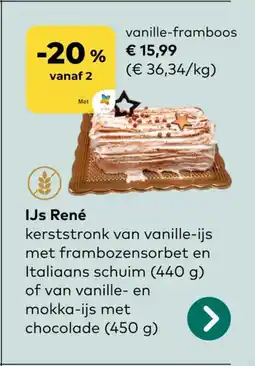 Bio Planet IJs René vanille-framboos aanbieding