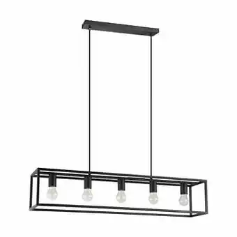 Zelfbouwmarkt Hanglamp Zwart 5xe27 aanbieding