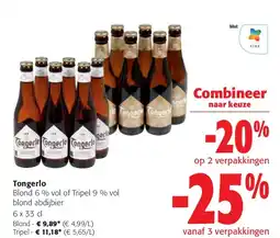 Colruyt Tongerlo blond abdijbier 6 x 33 cl aanbieding