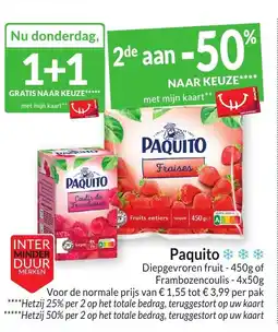 Intermarché Paquito  Diepgevroren fruit aanbieding