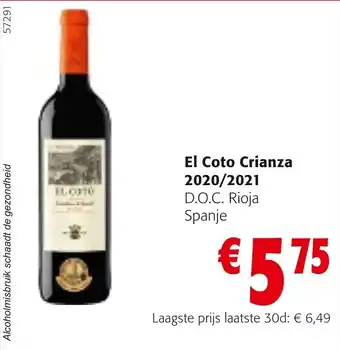 Colruyt El coto crianza 2020/2021 aanbieding