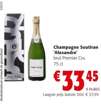 Colruyt Champagne soutiran alexandre brut premier cru aanbieding