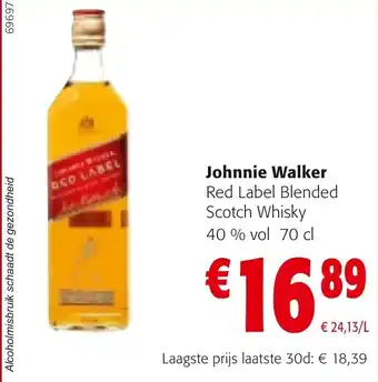 Colruyt Johnnie walker red label blended scotch whisky aanbieding