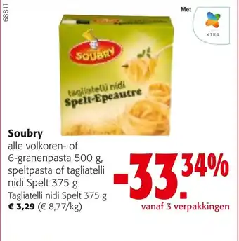 Colruyt Sourby Tagliatelli nidi Spelt aanbieding