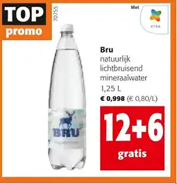 Colruyt Bru natuurlijk lichtbruisend mineraalwater aanbieding