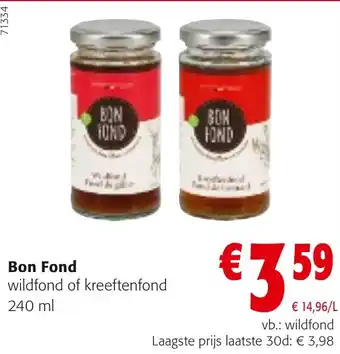 Colruyt Bon Fond wildfond of kreeftenfond aanbieding