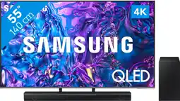 Coolblue Samsung QLED 4K 55Q74D (2024) + Samsung HW-B530 (2022) aanbieding