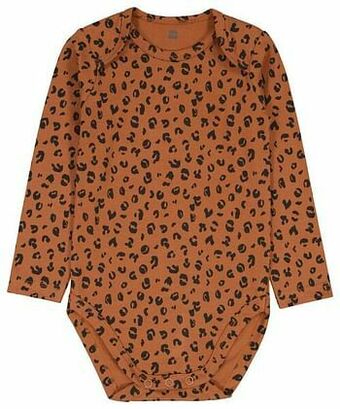 HEMA HEMA Body Organic Katoen Stretch Animal Bruin (bruin) aanbieding