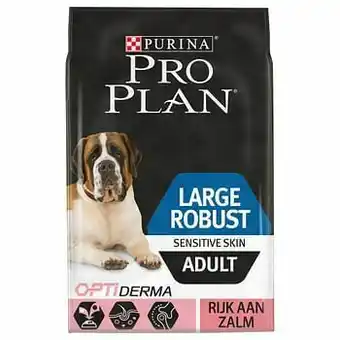 Zooplus Pro Plan Large Robust Adult Optiderma Sensitive Skin Zalm Hondenvoer Bestel ook snacks: Pro Plan Biscuits Light - 400 g aanbieding