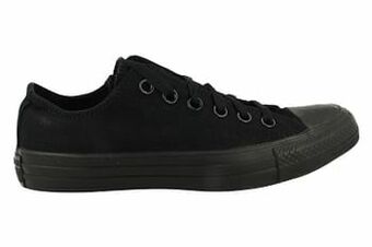 Berca Shoes Converse Sneaker Laag Dames/meisjes Canvas Trend Clean Black - Zwart aanbieding