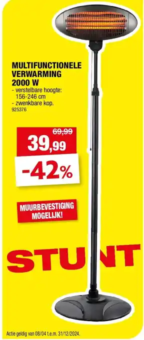 Hubo MULTIFUNCTIONELE VERWARMING 2000 W aanbieding