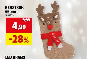 Hubo KERSTSOK 55 cm aanbieding