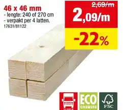 Hubo RUW VURENHOUT aanbieding