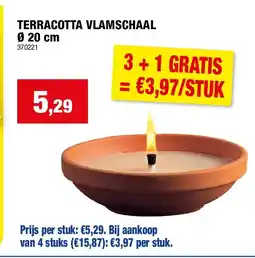 Hubo TERRACOTTA VLAMSCHAAL Ø 20 cm aanbieding