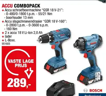 Hubo ACCU COMBOPACK aanbieding