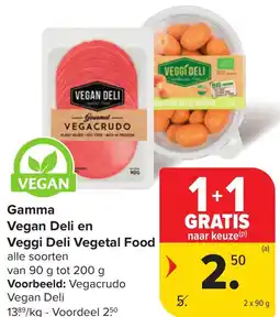 Carrefour Gamma Vegan Deli en Veggi Deli Vegetal Food aanbieding