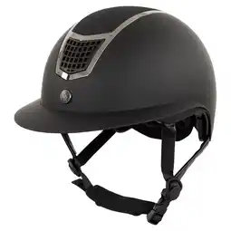 Decathlon Paillettenhelm met polovizier BR Equitation Lambda Plus Glitter aanbieding