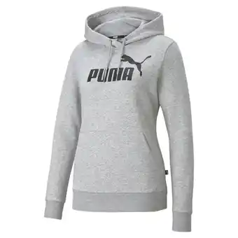 Decathlon Essentials Logo hoodie voor dames PUMA Light Gray Heather aanbieding