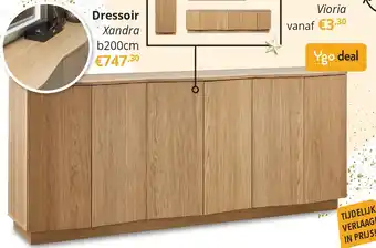 YGO Dressoir Xandra b200cm aanbieding