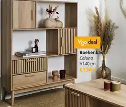 YGO Boekenkast Caluna h140cm aanbieding