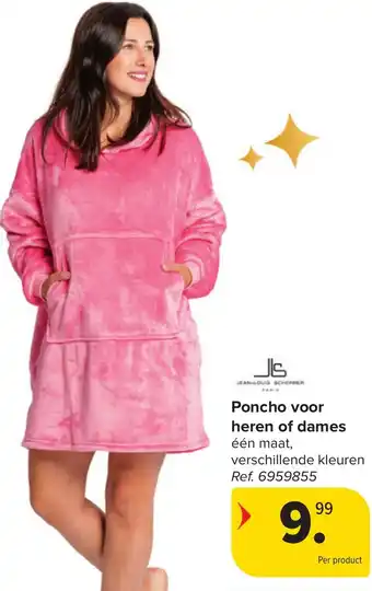 Carrefour Poncho voor heren of dames aanbieding