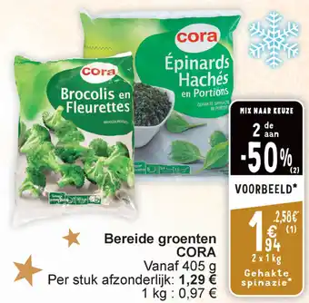 Cora Bereide groenten CORA aanbieding