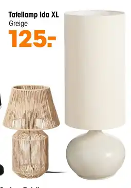 Kwantum Tafellamp ida xl greige aanbieding