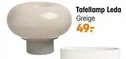 Kwantum Tafellamp leda greige aanbieding