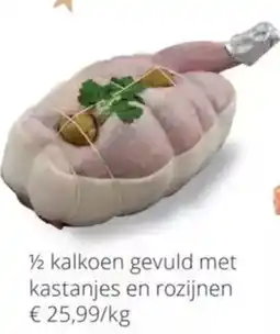 Spar 1/2 kalkoen gevuld met kastanjes en rozijnen aanbieding