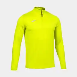 Decathlon Sweater Hardlopen Heren Halve Rits Zonder Capuchon Fluo Geel aanbieding