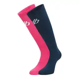 Decathlon Uniseksokken voor volwassenen (2 stuks) (Puur Roze/Moonlight Denim) aanbieding