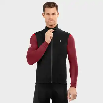 Decathlon Heren Wielrennen fiets regenvest SRX Pro Layer Siroko Zwart aanbieding